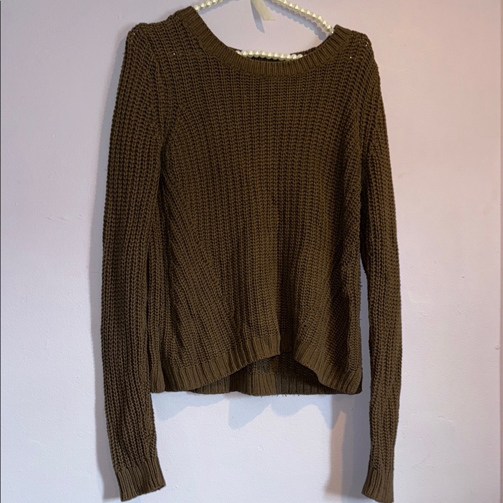 GAP Green Crew Neck Sweater with Relaxed Fit
